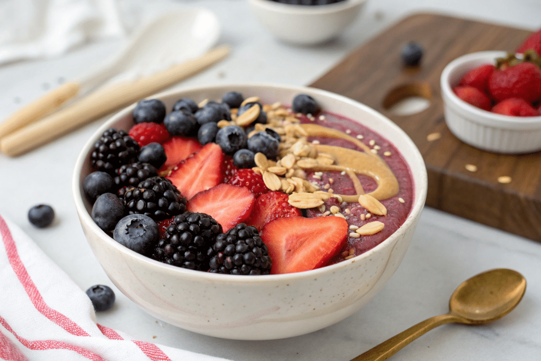 Fruity Nut Butter Smoothie Bowl