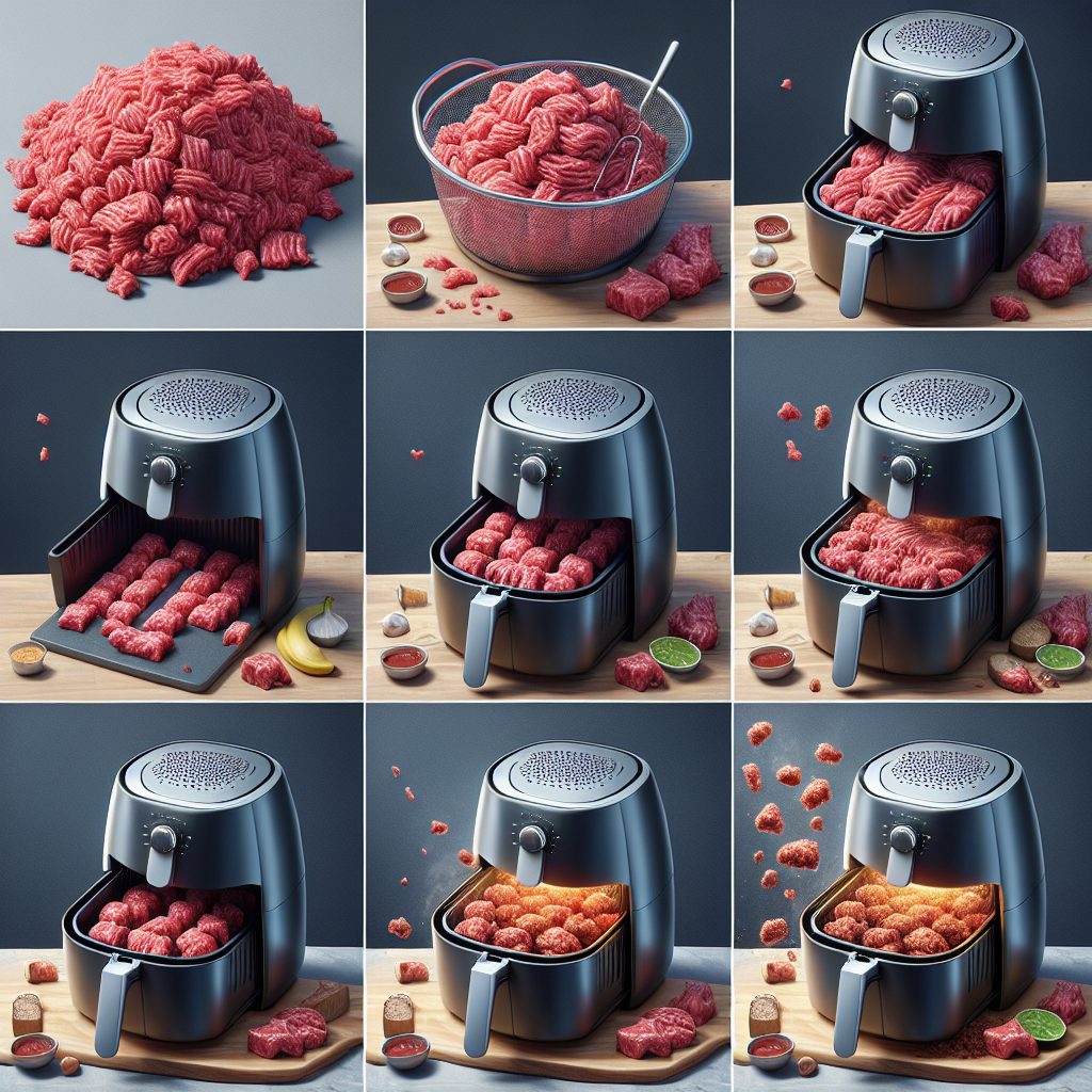 How To Cook Ground Beef In Air Fryer Me + Food