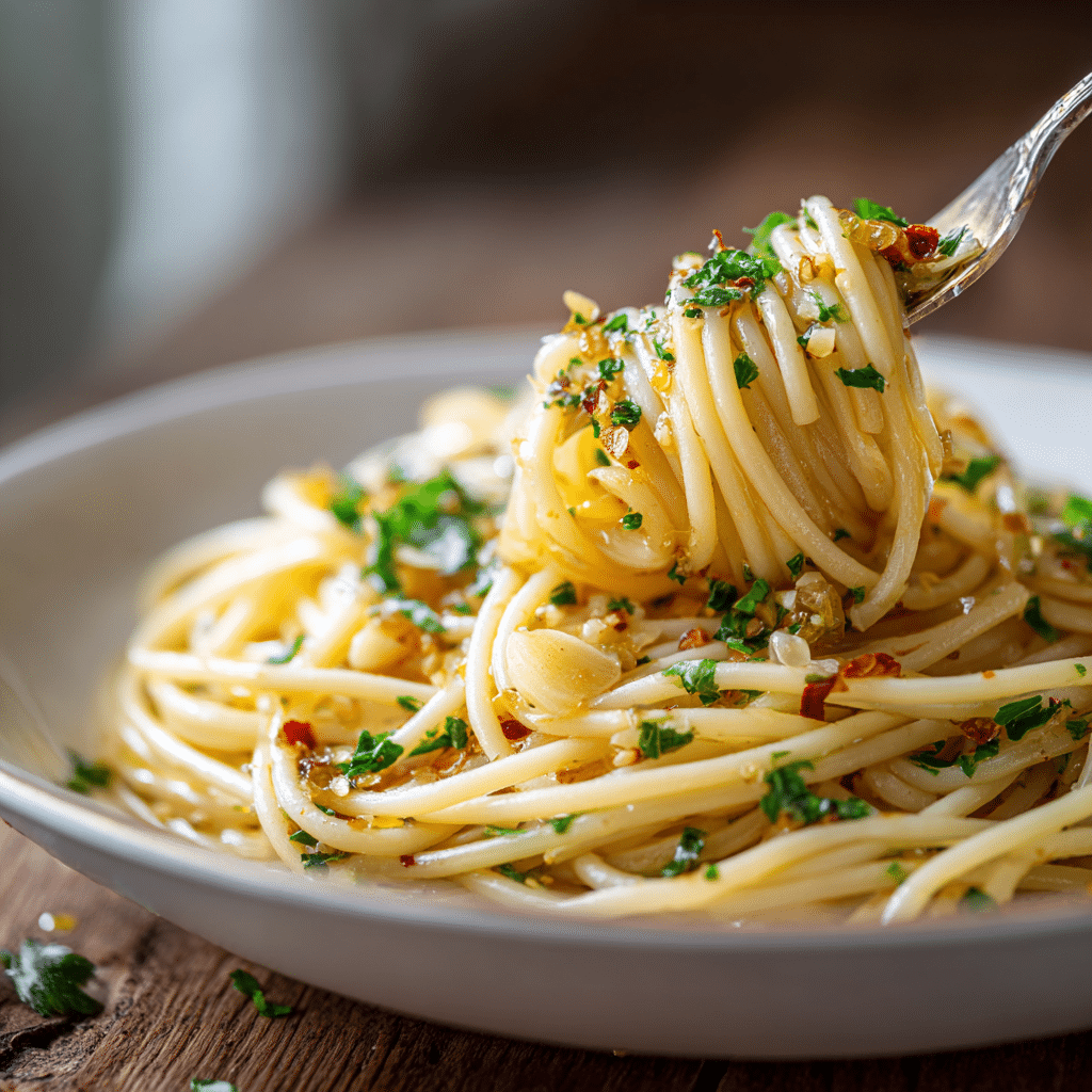 Spaghetti Aglio e Olio (Garlic and Oil Pasta)
