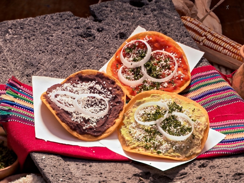 Tostadas, Guatemalan food. in the guatemala city