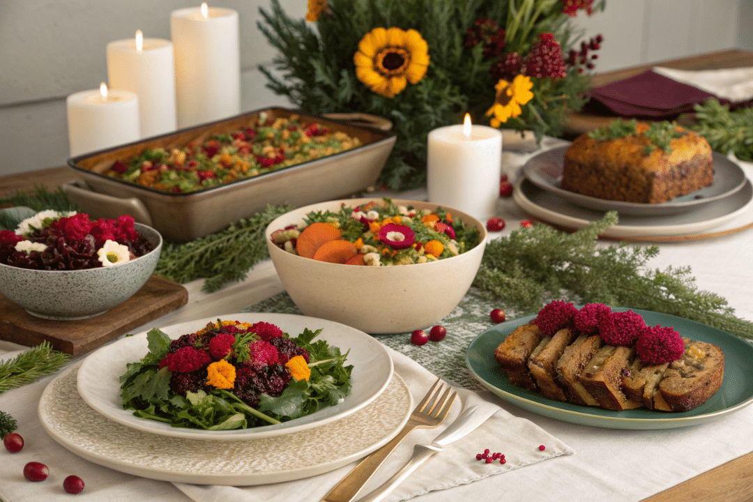 Vegan Holiday Meal Presentation