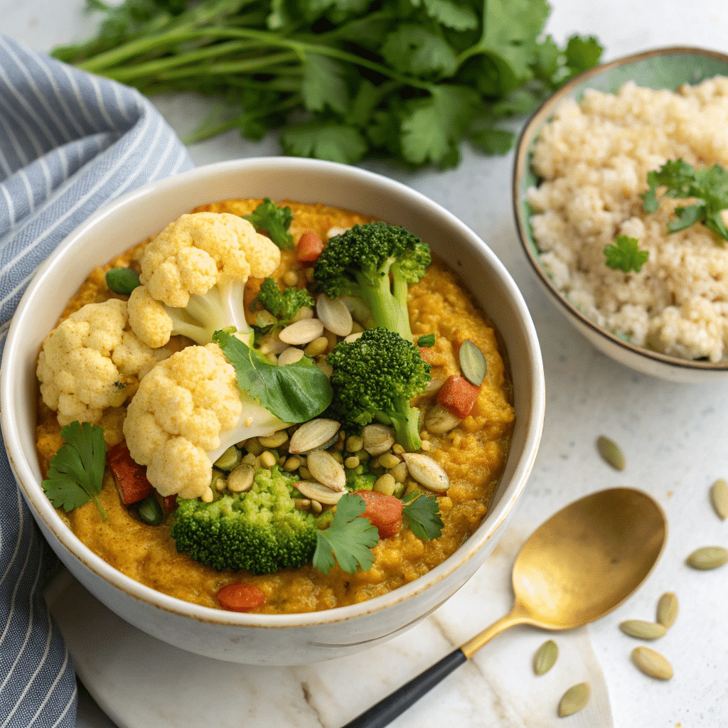 creamy coconut quinoa curry