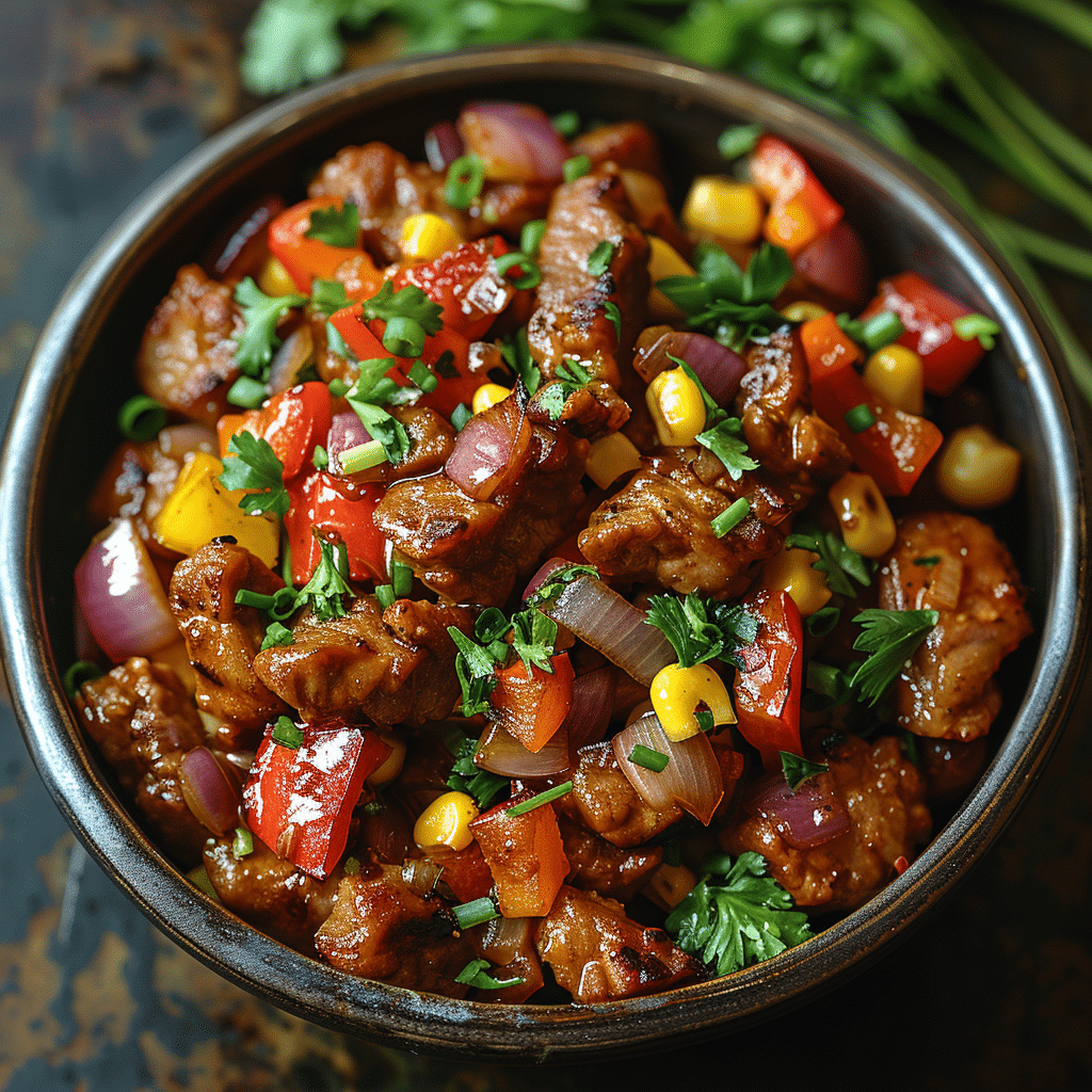 canned pork stir-fry