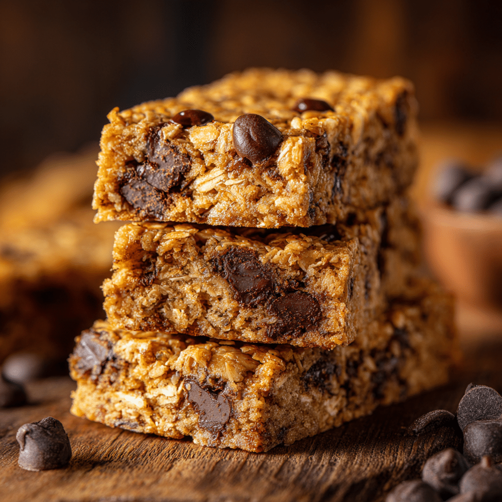 Heavenly Hunk bars with chocolate chips