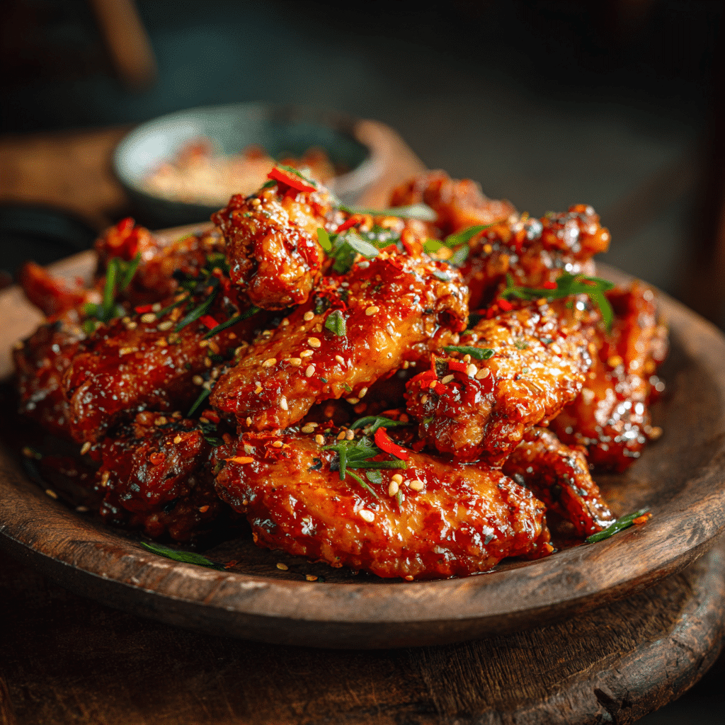 buffalo wings with Asian Zing Sauce