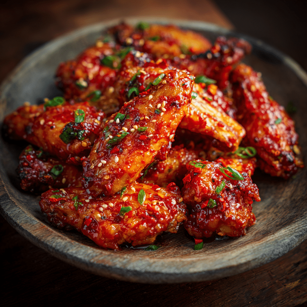 buffalo wings with Asian Zing Sauce