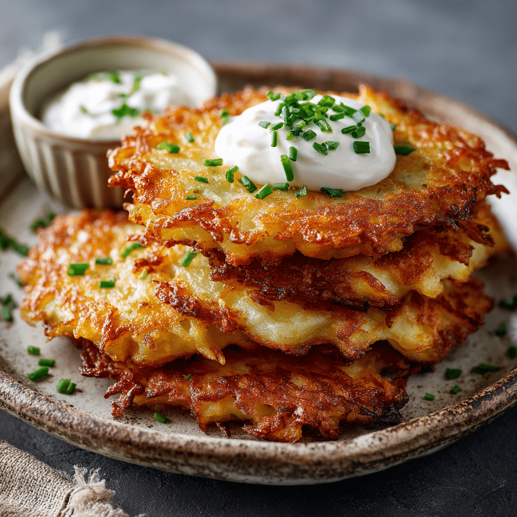 golden brown potato fritters