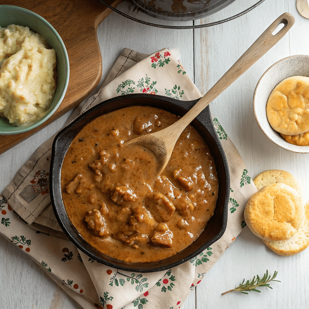 savory Popeyes-style Cajun gravy