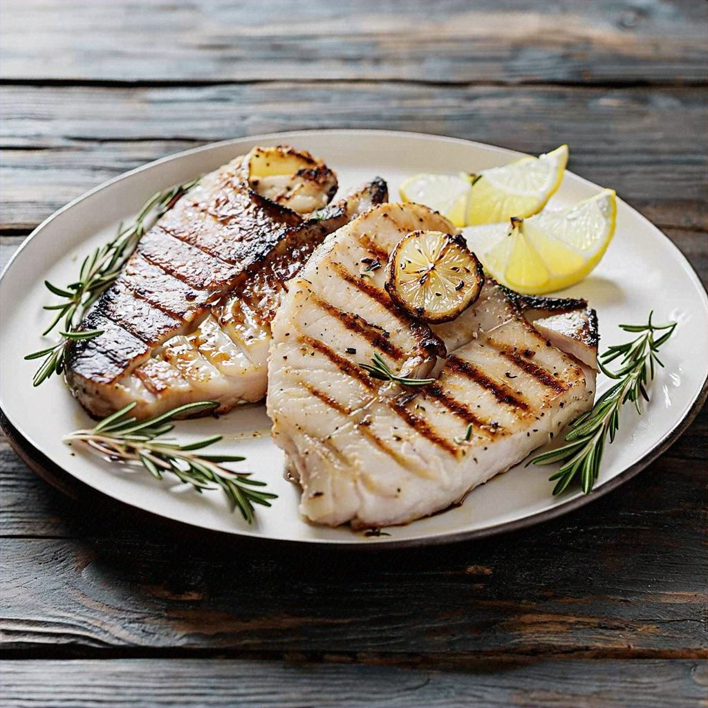 Grilled Triggerfish with Lemon and Herbs
