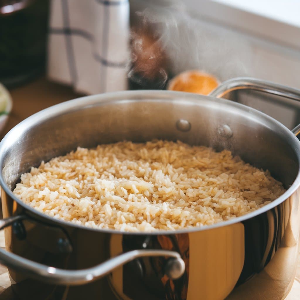 carolina gold rice simmering