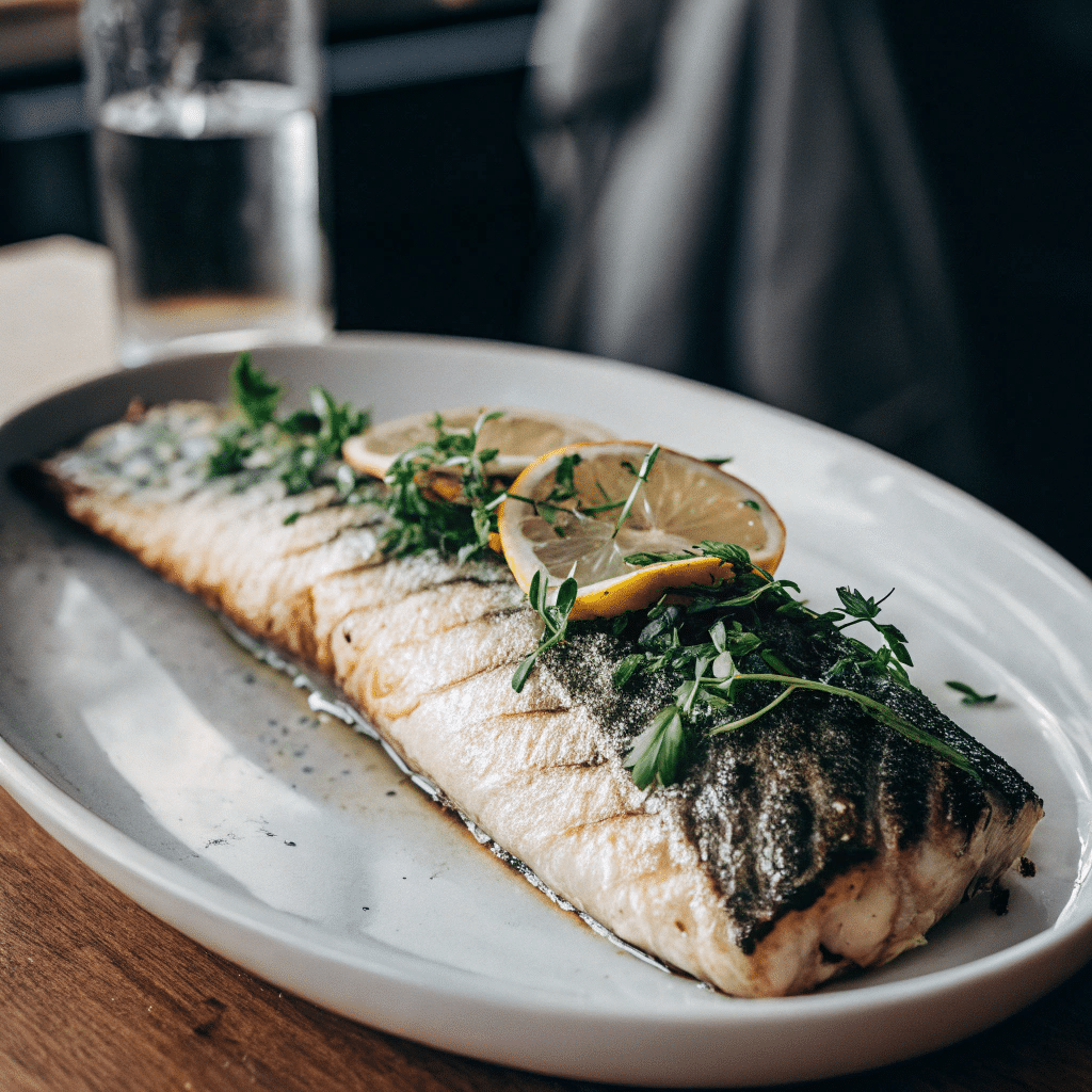 Grilled Cobia Fillet with Lemon-Herb Marinade