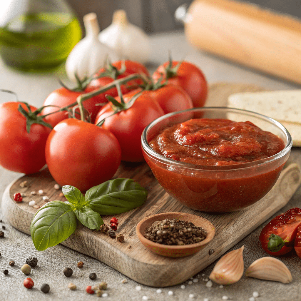 a pile of ripe, juicy tomatoes, their deep red hues glistening under warm lighting