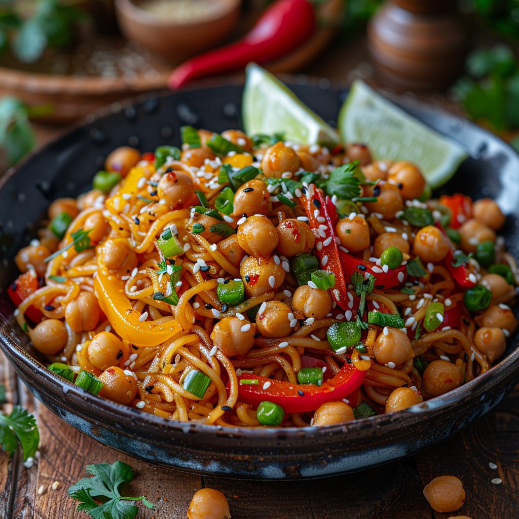 Chickpea Meets Chow Mein