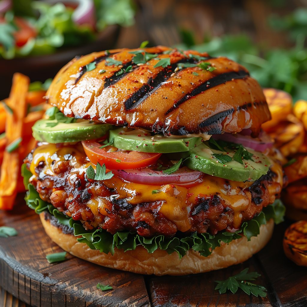 Moroccan Spiced Chickpea Black Bean Vege Burger