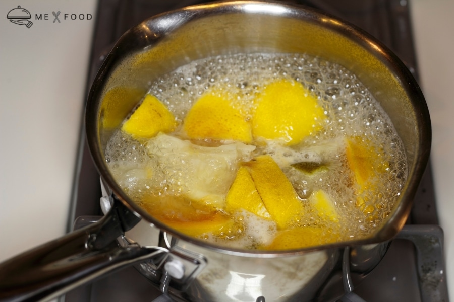 Citrus Simmering on Stove