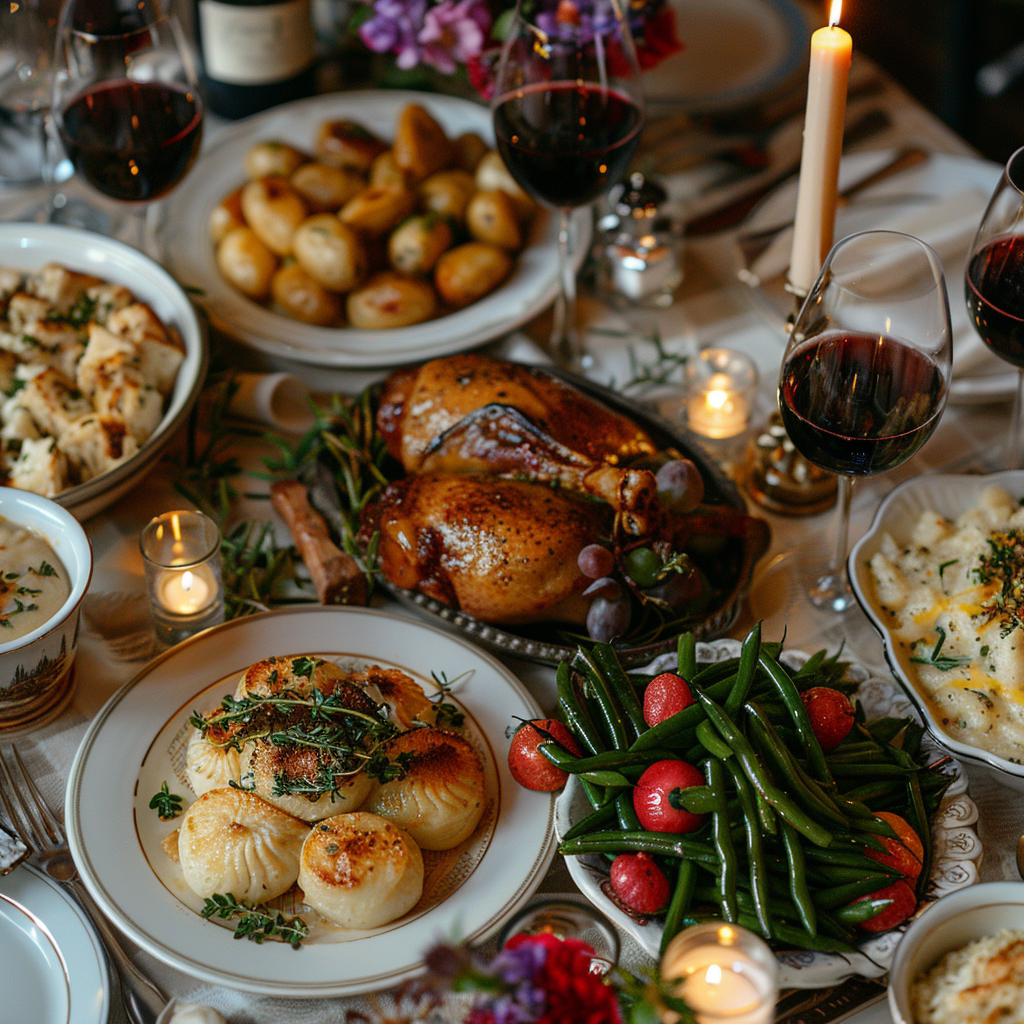 Duck Leg Confit as the centerpiece