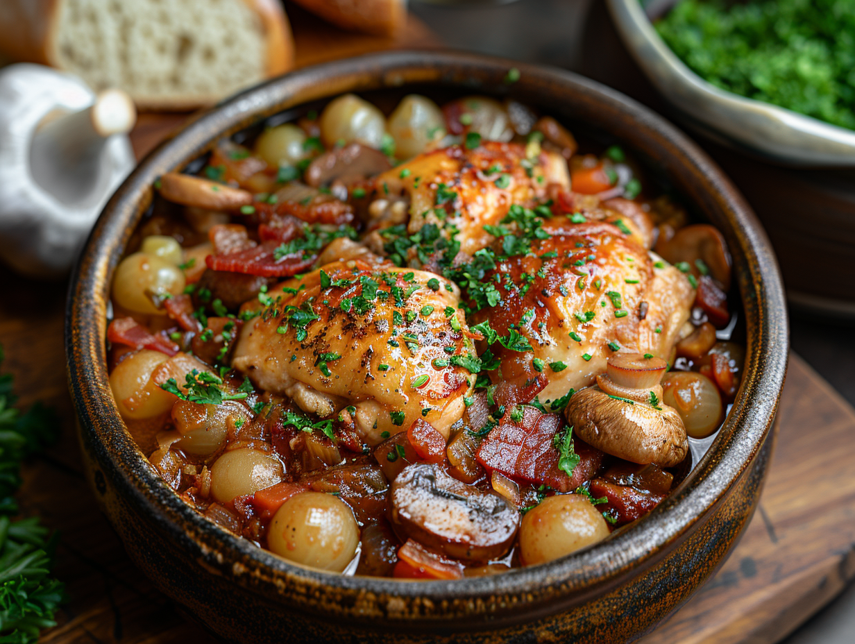 classic French dish, Coq au Vin