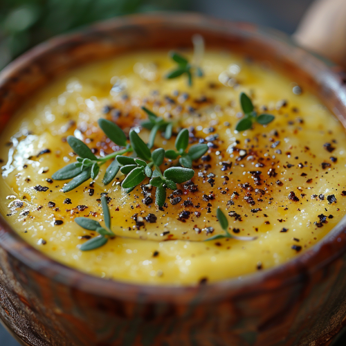 freshly made velouté sauce in a small saucepan