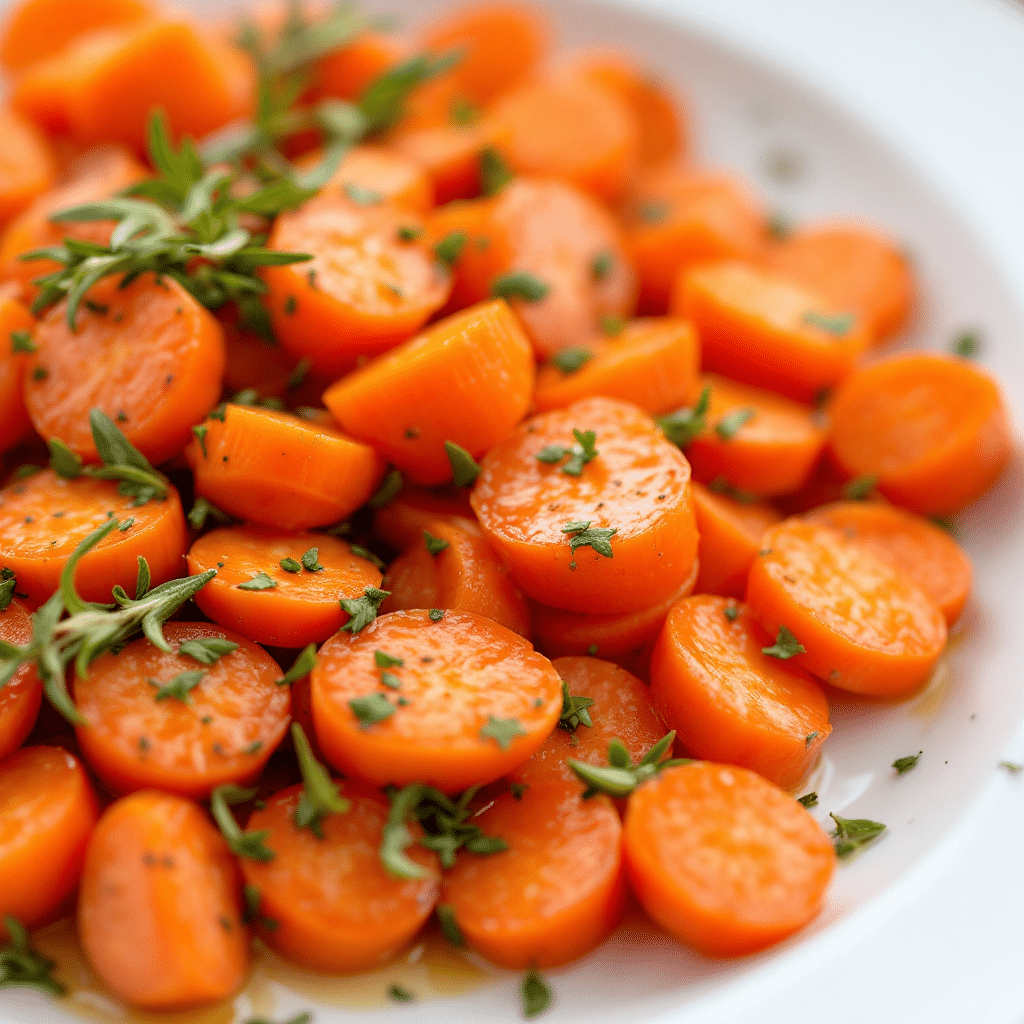 sous vide carrots in slices