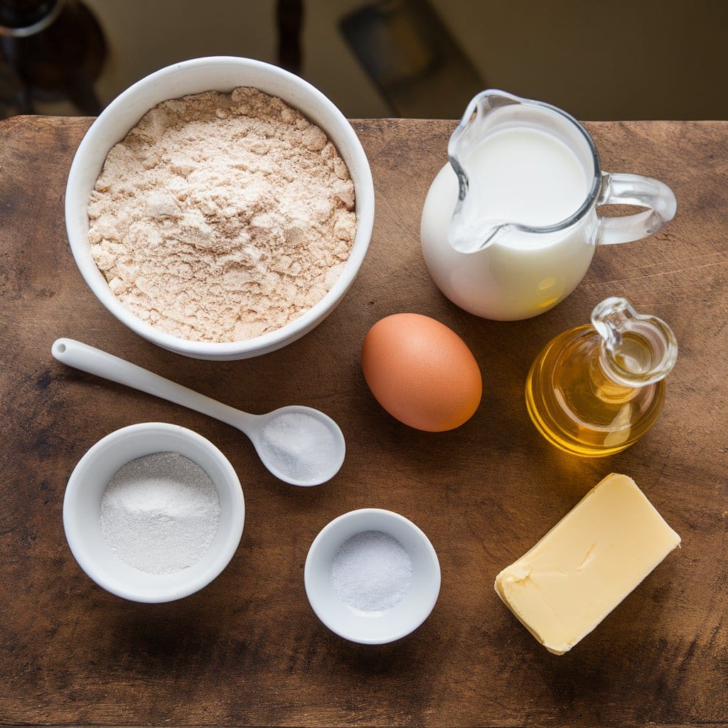 All Ingredients for the chestnut flour pancake