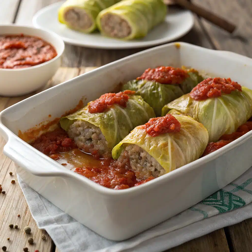 Traditional Polish Golabki Recipe - Stuffed Cabbage Rolls