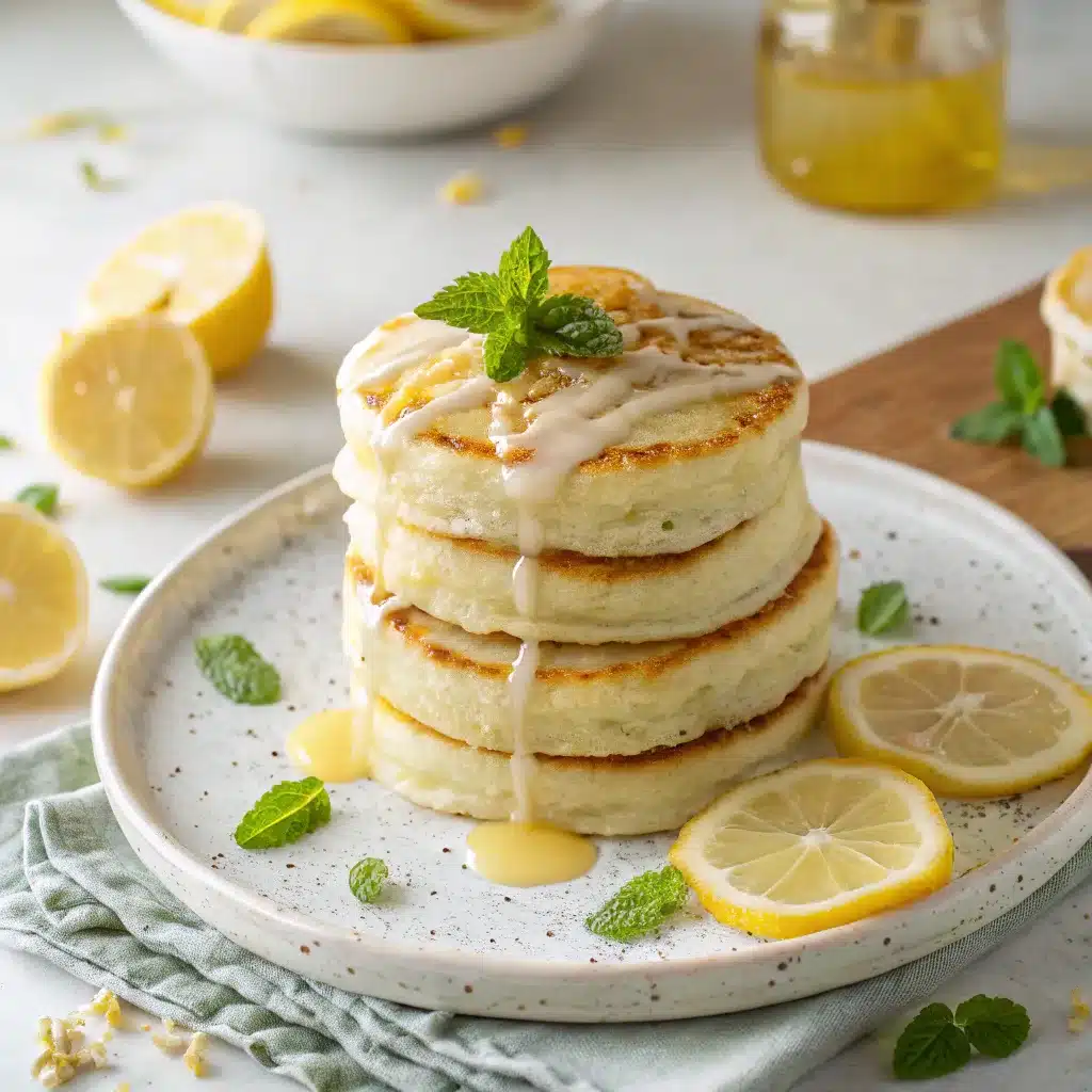 Soft Baked Lemon Ricotta Pancakes