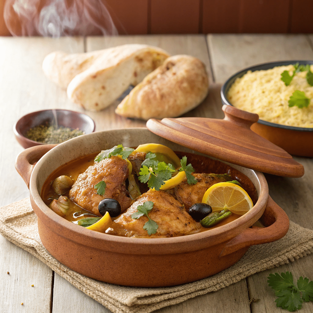 Moroccan Chicken Tagine with Preserved Lemons and Olives