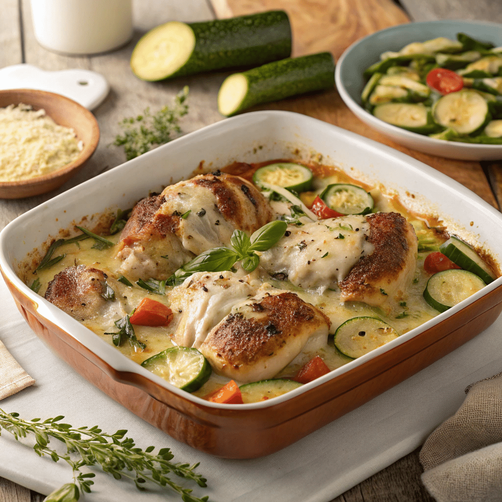 Chicken and Zucchini Cream Stew Recipe