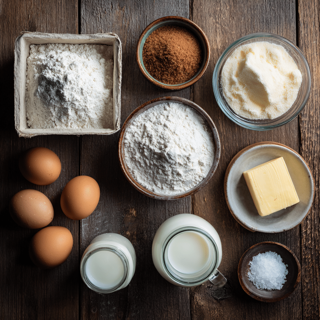 all ingredients for mochi muffins