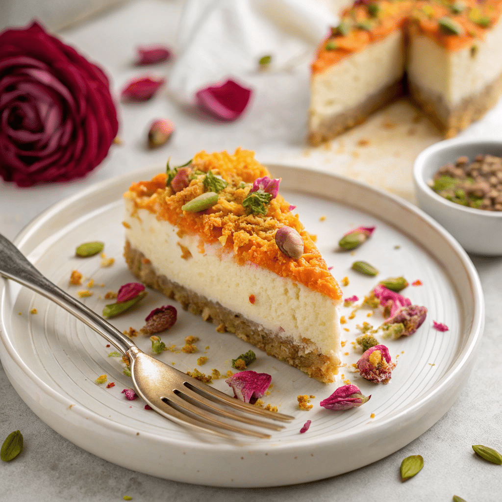 Carrot Halwa Cheesecake Fusion