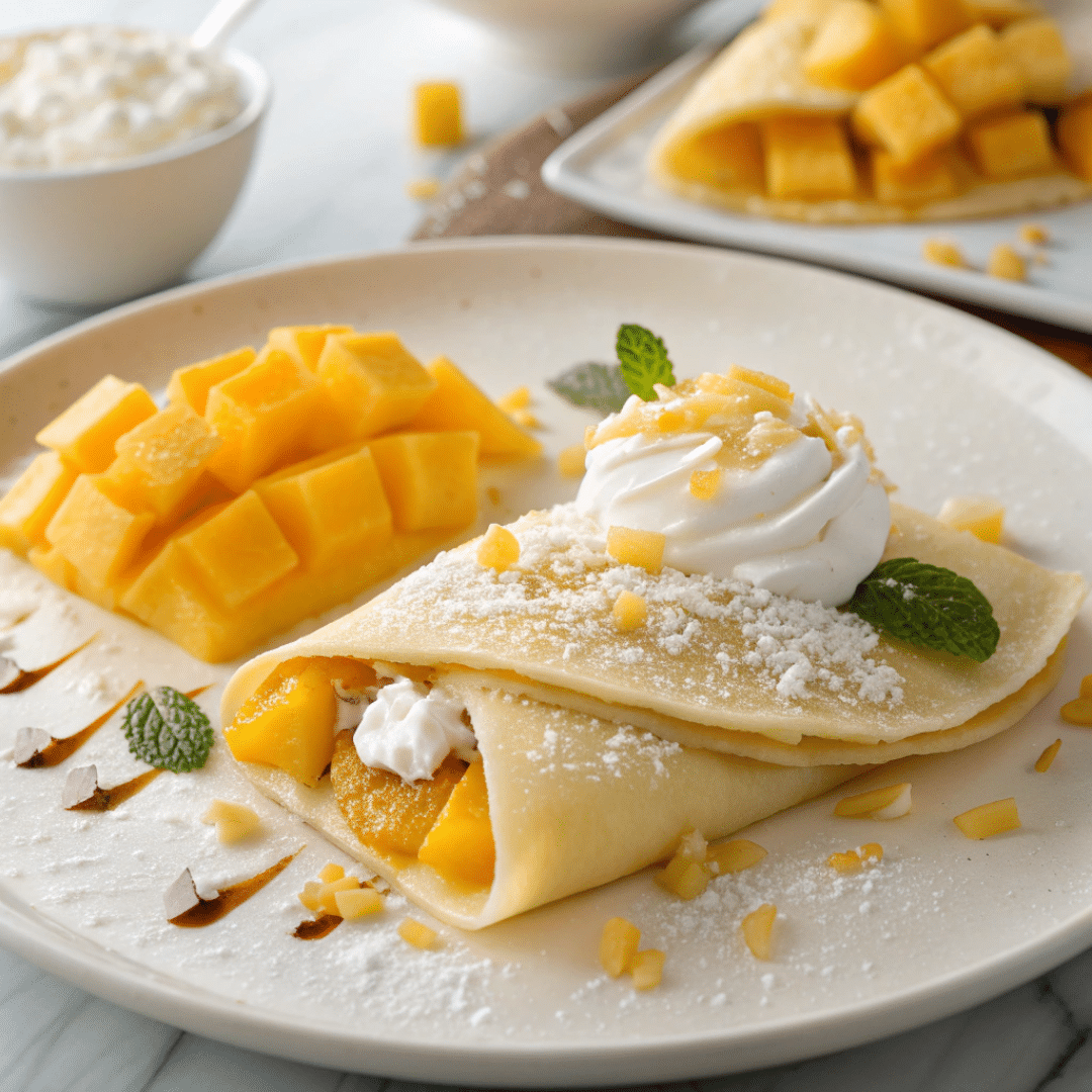 Mango Sticky Rice Pancakes