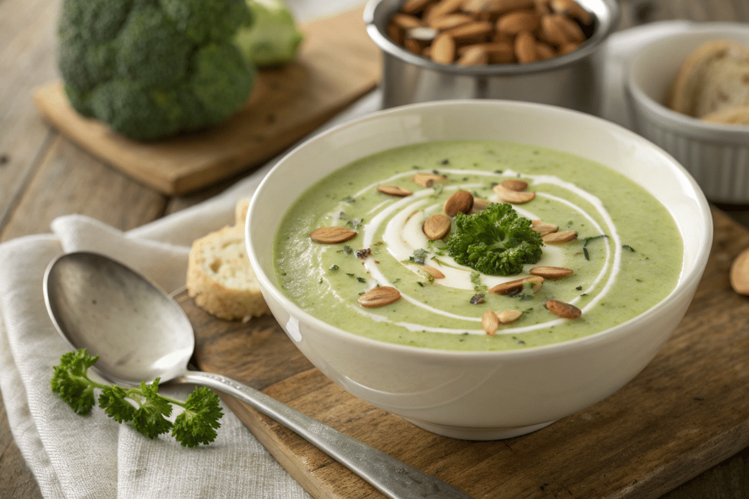 Broccoli Almond Cream Soup