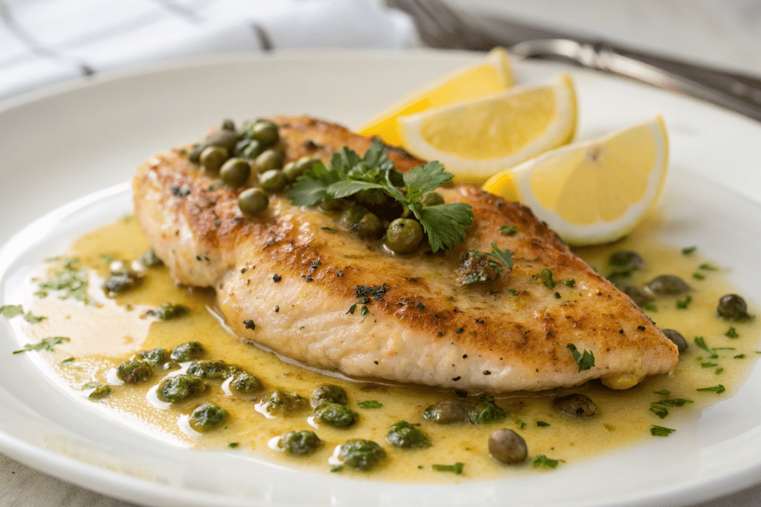 Chicken with Lemon Caper Quinoa