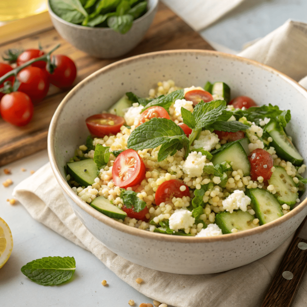 Couscous Salad with Mint and Feta Recipe