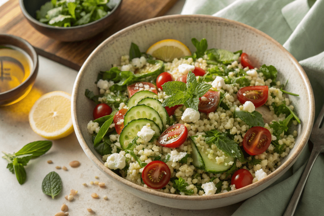 Couscous Salad with Mint and Feta Recipe