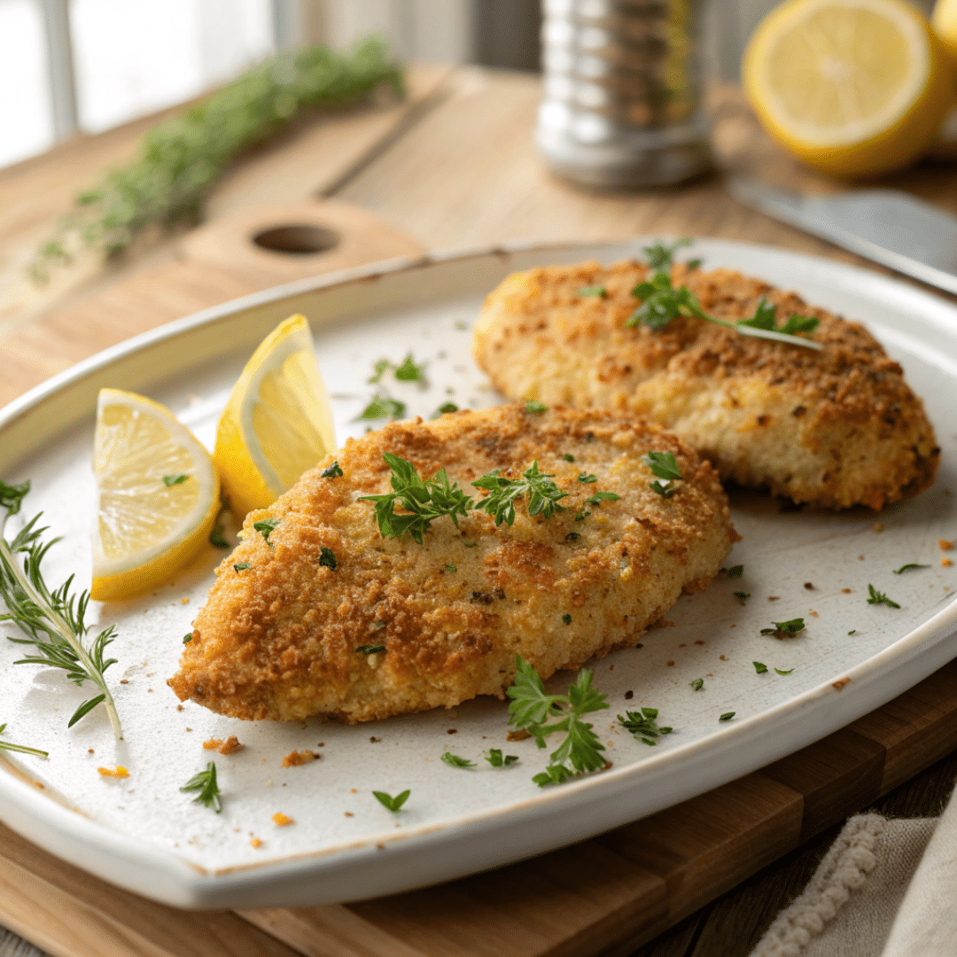 Crispy Herb Crusted Chicken Cutlets Recipe