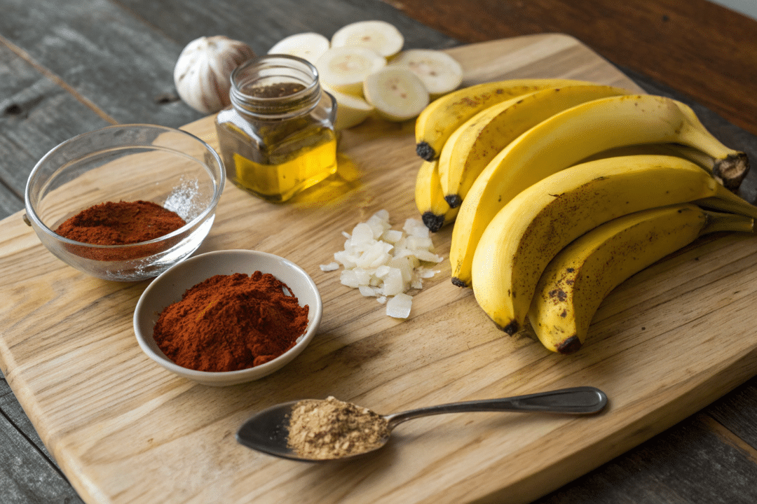 Ingredients of Banana Peel Pulled Pork