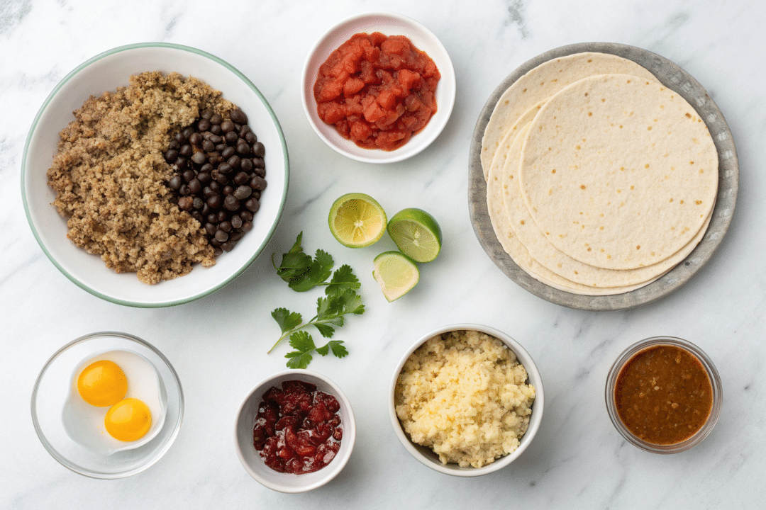 Ingredients of Breakfast Quinoa Tacos Recipe