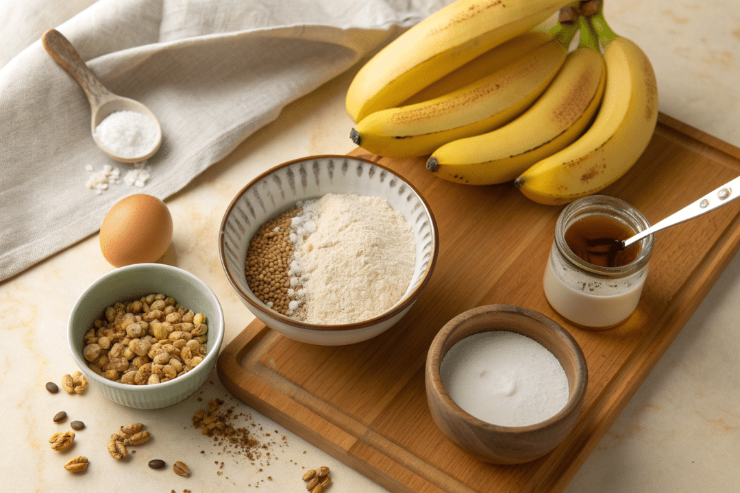 Ingredients of Buckwheat and Banana Skillet Recipe