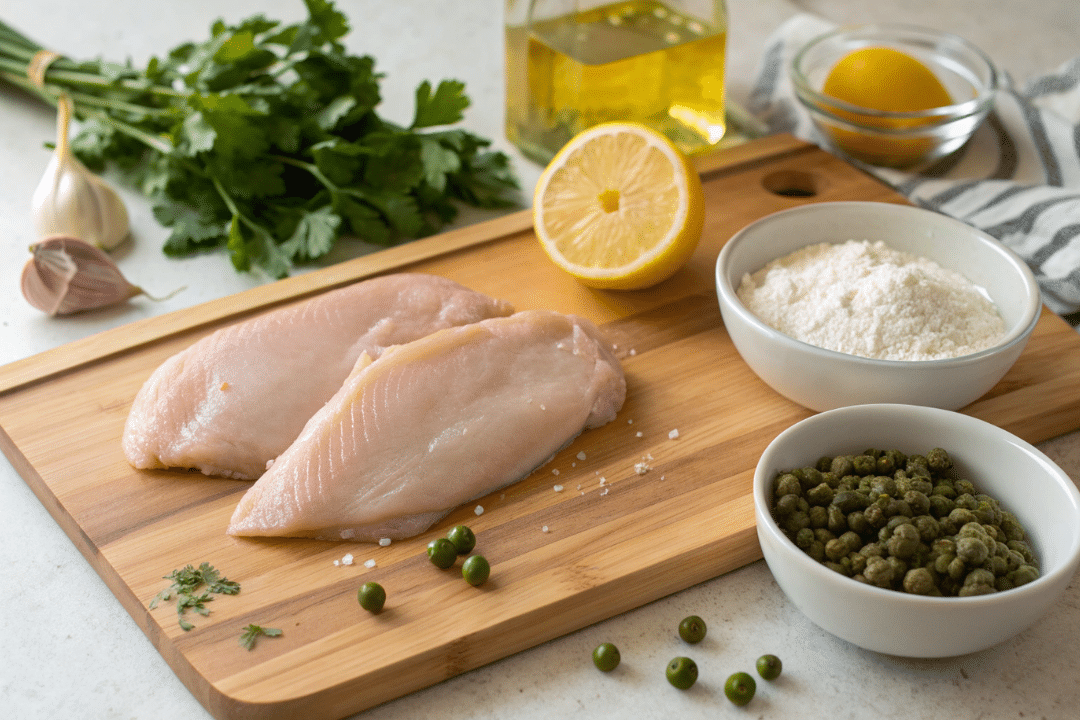 Ingredients of Chicken with Lemon Caper Quinoa