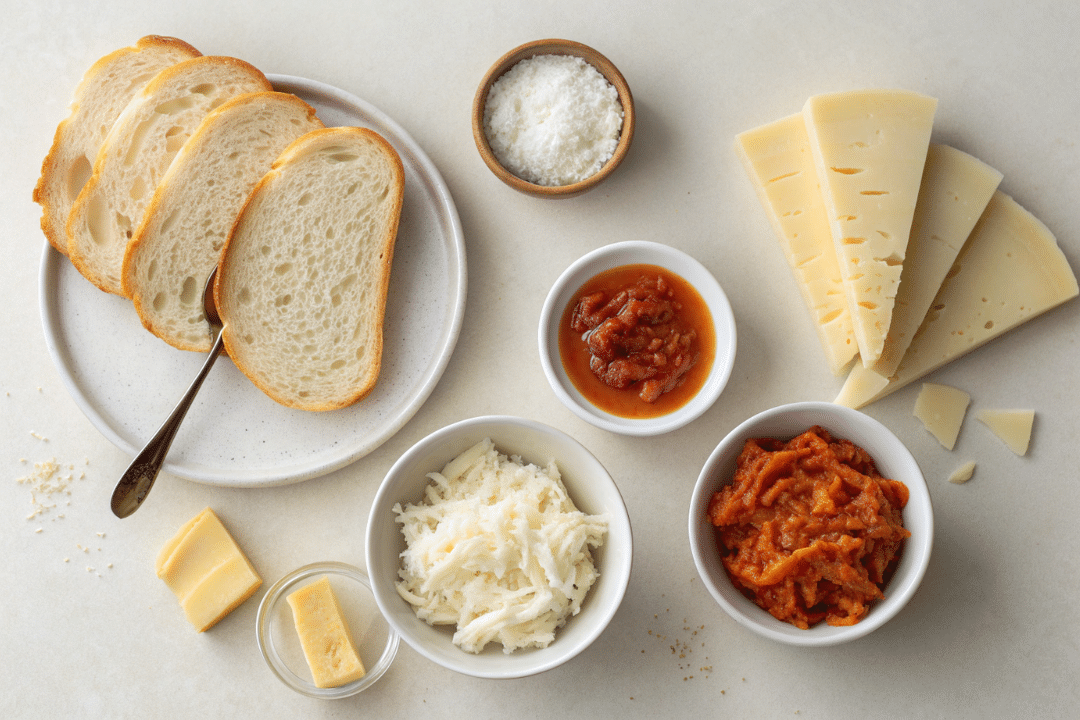 Ingredients of Kimchi Grilled Cheese Recipe