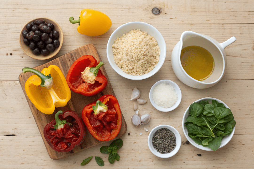Ingredients of Quinoa Stuffed Peppers