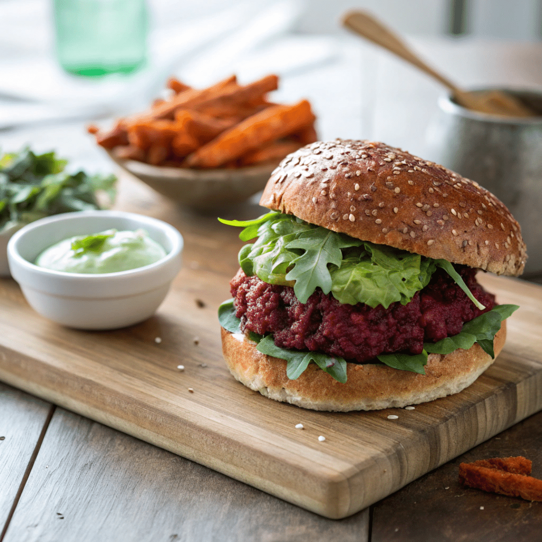 Lentil and Beet Burgers