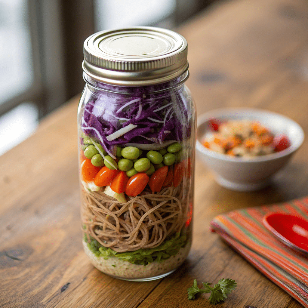 Mason Jar Soba Noodle Salad