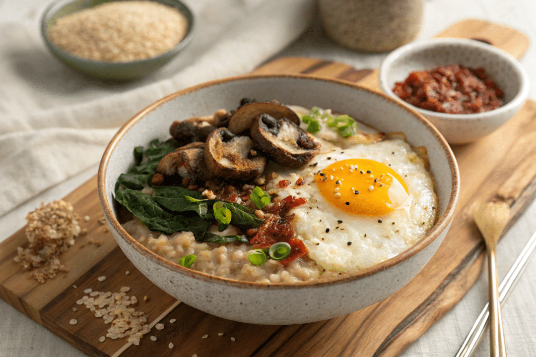Savory Oatmeal with Mushrooms Recipe