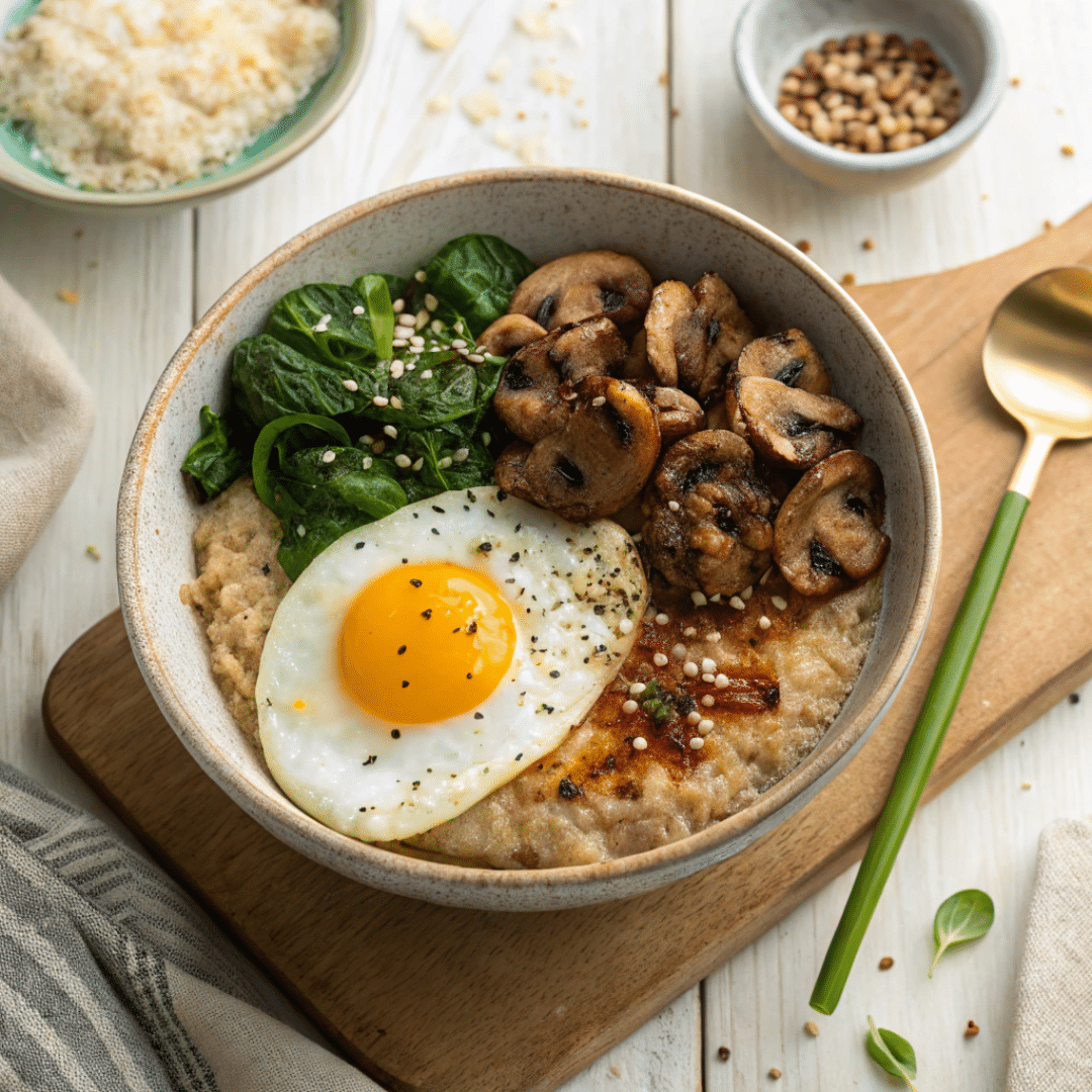Savory Oatmeal with Mushrooms