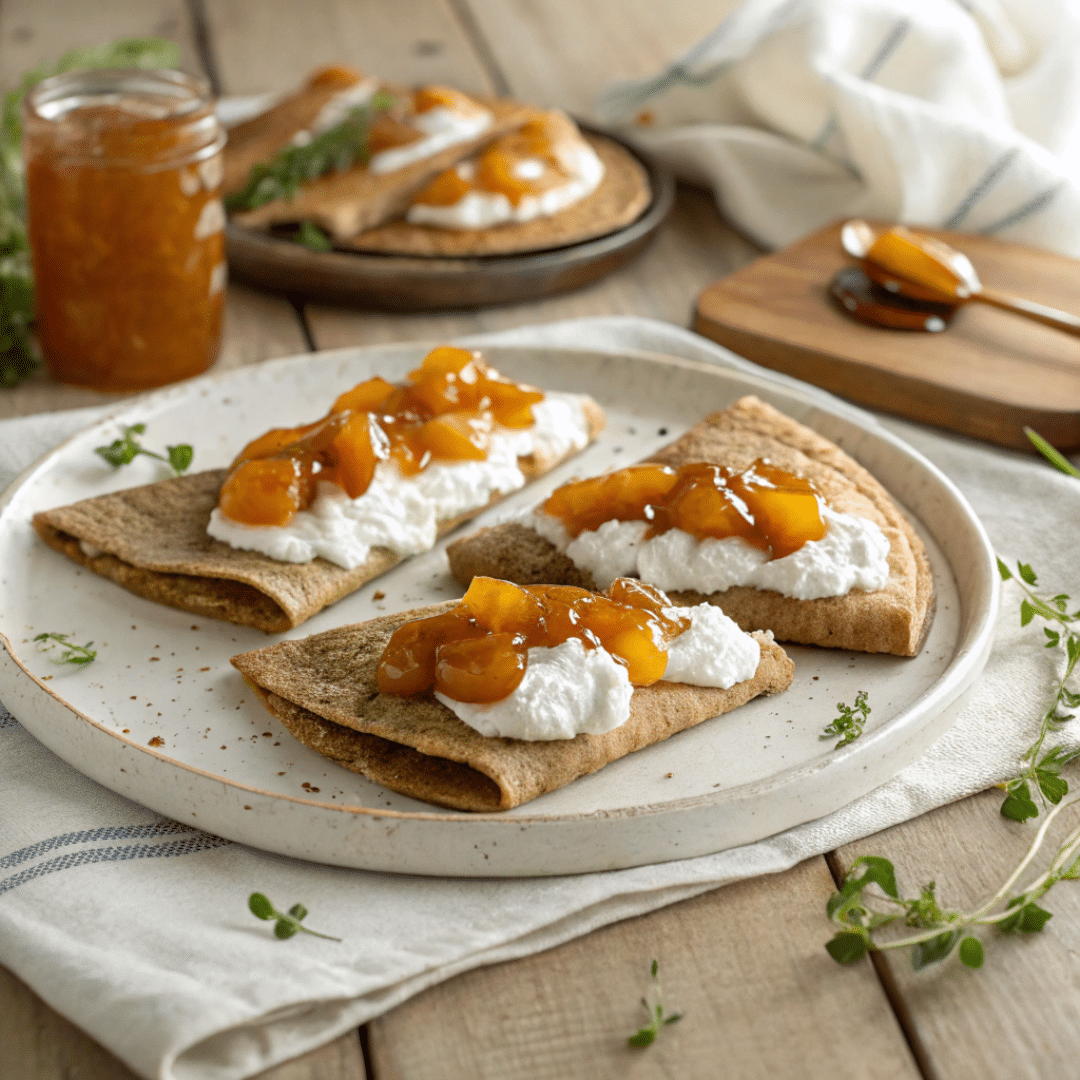 Spelt Crepes with Goat Cheese