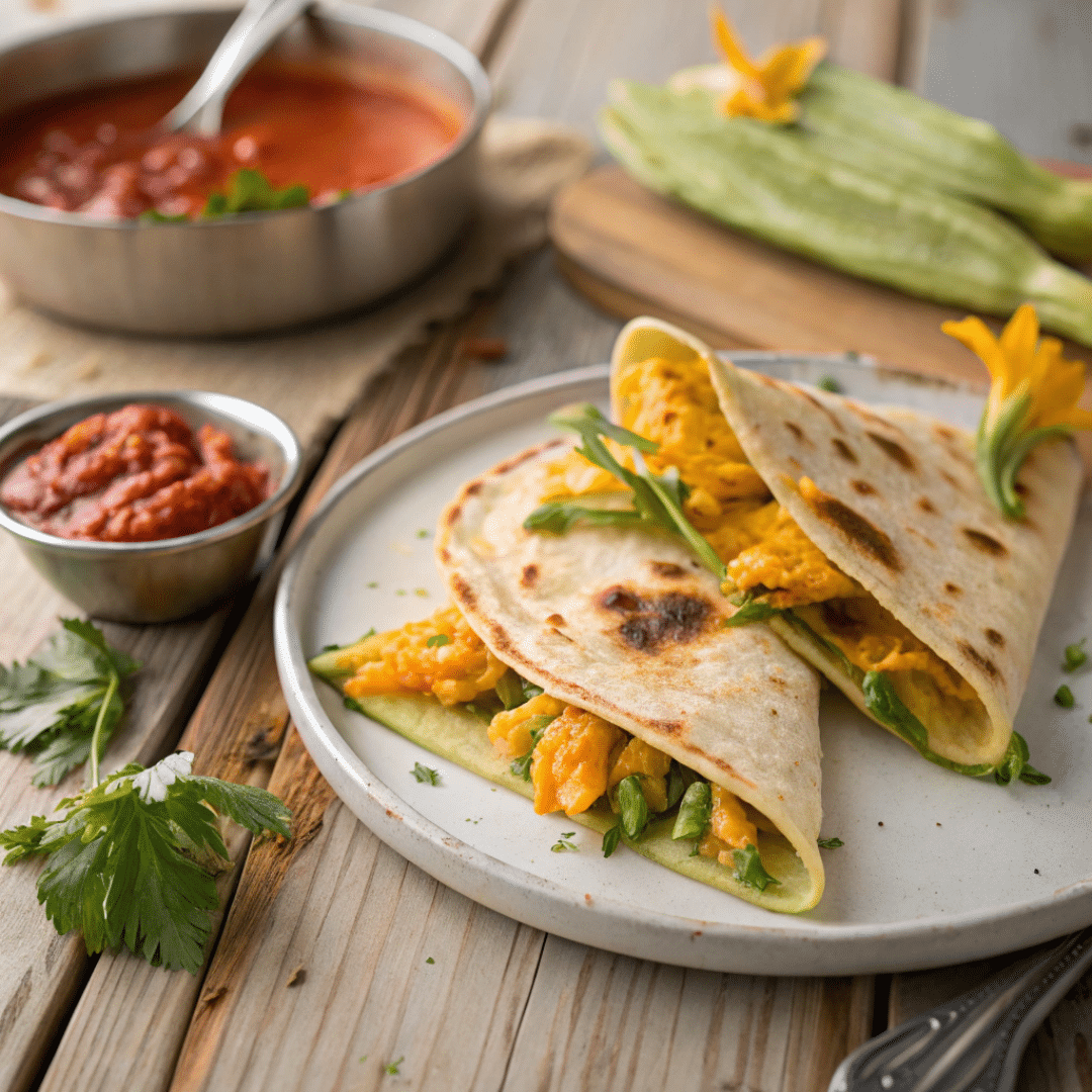 Squash Blossom Quesadillas