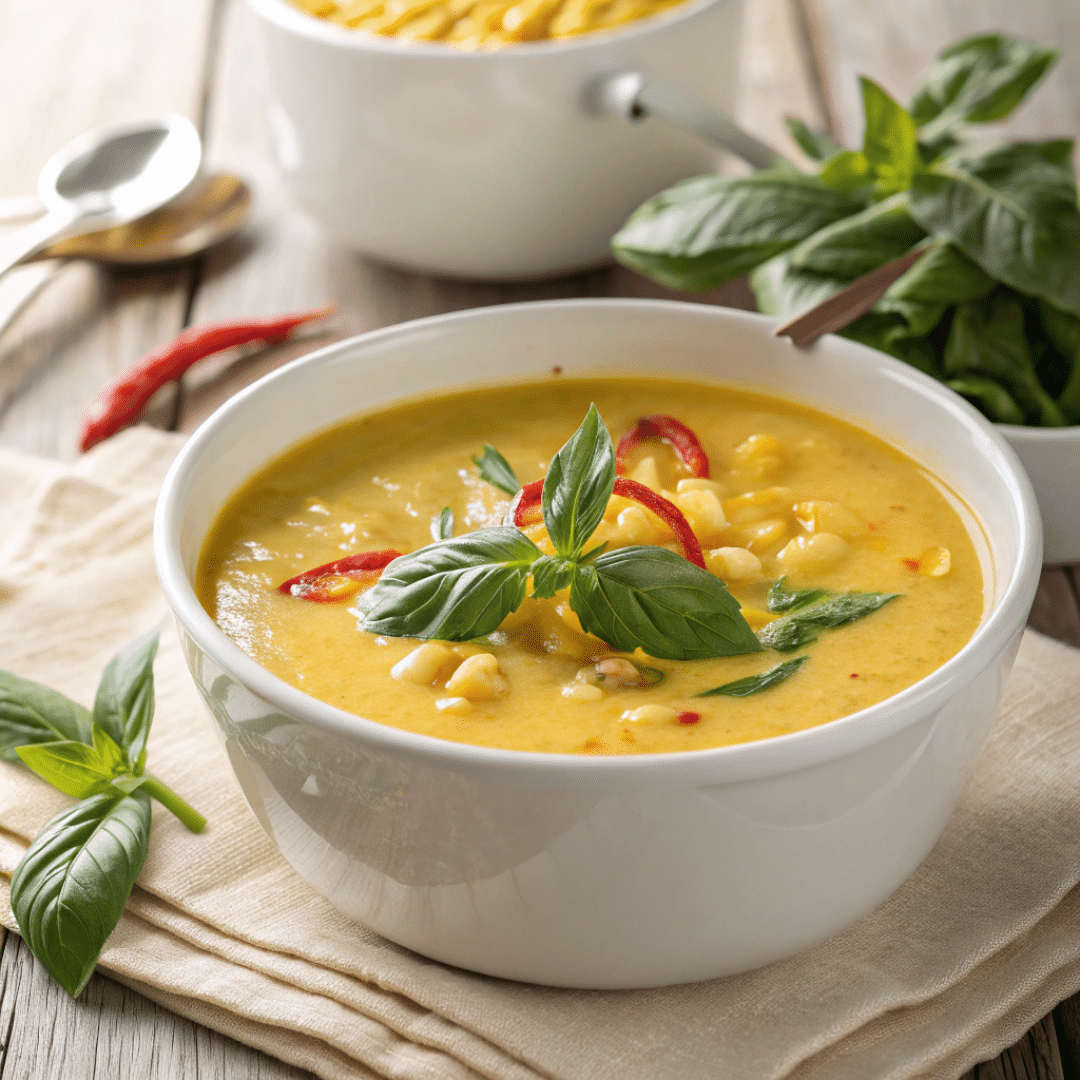 Thai Corn and Basil Soup