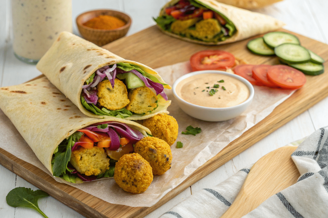 Turmeric Falafel Wraps